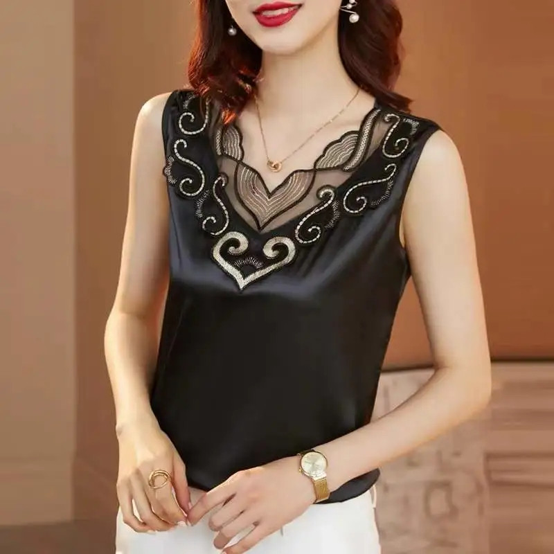 Γυναικεία τιράντες Camis γιλέκο ασορτί κοστούμι οξικό οξύ υψηλής ποιότητας σατέν με λαιμόκοψη άνοιξη καλοκαίρι νέο εξωτερικά ενδύματα γυναικεία επάνω δεξαμενή