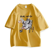 Vasaras 100% kokvilna Vīriešu sieviešu T-krekli Anime kaķu apdrukas T krekls ar īsām piedurknēm Lielizmēra Tkrekls Mode Augstas kvalitātes vīriešu apģērbi