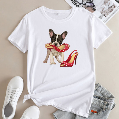 JFUNCY sieviešu lielizmēra T-krekls vasaras kokvilnas topi 2023. gada sieviešu krekls ar īsām piedurknēm.