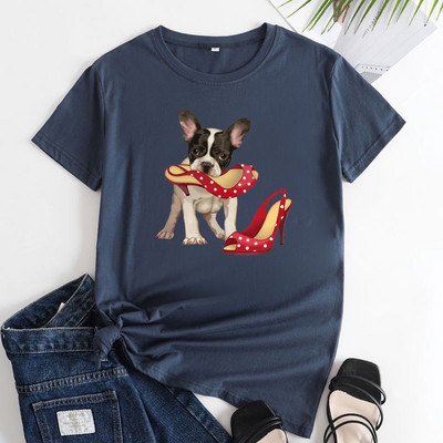 JFUNCY sieviešu lielizmēra T-krekls vasaras kokvilnas topi 2023. gada sieviešu krekls ar īsām piedurknēm.