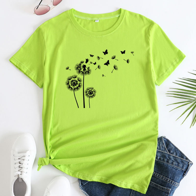Γυναικείο μπλουζάκι JFUNCY Fashion Κοντό μανίκι Γυναικείο μπλουζάκι τοπ 2023 Υπερμεγέθη γυναικεία ρούχα Γραφικά μπλουζάκια πικραλίδα Γυναικεία μπλουζάκια