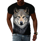 Καλοκαιρινό νέο 3D Animal Wolf ανδρικό μπλουζάκι Fashion Casual Trend Personality Print κοντομάνικο μπλουζάκια Hip Hop harajuku streetwear
