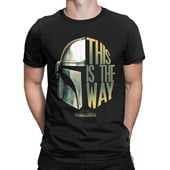 „The Mandalorian This Is The Way“ Šalmas Vyriški marškinėliai „Disney“ vintažiniai marškinėliai „Crewneck“ marškinėliai iš 100 % medvilnės vakarėliui