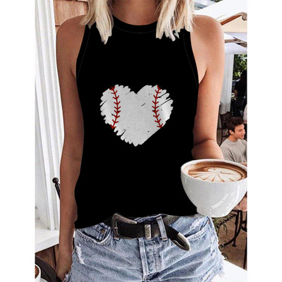 Kanchii καλοκαιρινή μόδα νέο εξατομικευμένο ρετρό εμπριμέ μπλουζάκι φανελάκι με λαιμόκοψη λεπτή σχεδίαση Γυναικείο φανελάκι του δρόμου