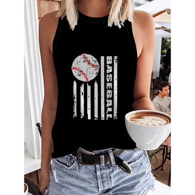 Kanchii καλοκαιρινή μόδα νέο εξατομικευμένο ρετρό εμπριμέ μπλουζάκι φανελάκι με λαιμόκοψη λεπτή σχεδίαση Γυναικείο φανελάκι του δρόμου