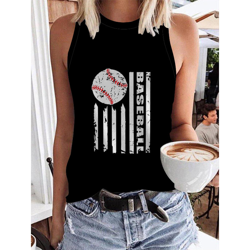 Kanchii καλοκαιρινή μόδα νέο εξατομικευμένο ρετρό εμπριμέ μπλουζάκι φανελάκι με λαιμόκοψη λεπτή σχεδίαση Γυναικείο φανελάκι του δρόμου