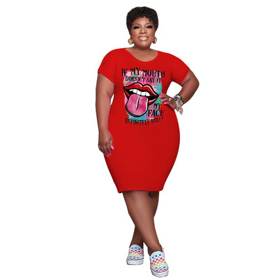 2022 High Street Wear femei imprimate largi ocazional vara Midi Plus Size Rochii doamnelor oversize rochie Dropshipping cu ridicata