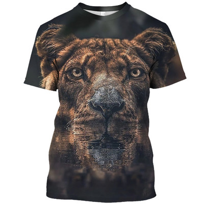 Meeste T-särk Mood 3D Pitbull Dog Maalitud vabaaja T-särk meestele Lühikeste varrukatega Topid 6xl Suvised vabaaja Suured Meeste Rõivad