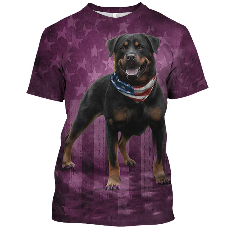 Meeste T-särk Mood 3D Pitbull Dog Maalitud vabaaja T-särk meestele Lühikeste varrukatega Topid 6xl Suvised vabaaja Suured Meeste Rõivad