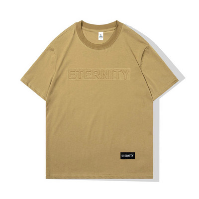 2023. gada jauns vīriešu kokvilnas T-krekls ar īsām piedurknēm vienkrāsains vīriešu topi, brīvi ikdienas lielizmēra 6XL modes hiphopa sporta trikotāžas izstrādājumi vasarā