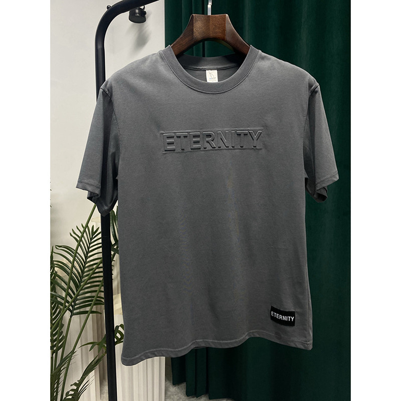 2023. gada jauns vīriešu kokvilnas T-krekls ar īsām piedurknēm vienkrāsains vīriešu topi, brīvi ikdienas lielizmēra 6XL modes hiphopa sporta trikotāžas izstrādājumi vasarā