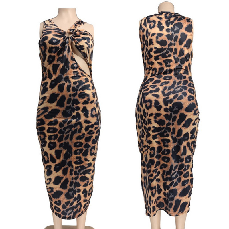 Wmstar lielizmēra kleitas sievietēm 2022. gada vasarai, Leopard Pint Hollow Out Elegantas seksīgas ballītes maksikru kleitas, vairumtirdzniecība, piegāde