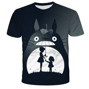 Summer Classic totoro Аниме тениска с щампа Мъжка мода Ежедневни Kawaii Cartoon графични тениски Интересна тениска harajuku