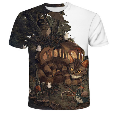 Καλοκαιρινό κλασικό totoro μπλουζάκι Anime με Print Men Fashion Casual Kawaii Cartoon γραφικά μπλουζάκια Ενδιαφέρον μπλουζάκι harajuku