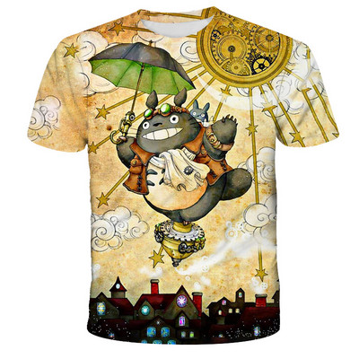 Καλοκαιρινό κλασικό totoro μπλουζάκι Anime με Print Men Fashion Casual Kawaii Cartoon γραφικά μπλουζάκια Ενδιαφέρον μπλουζάκι harajuku