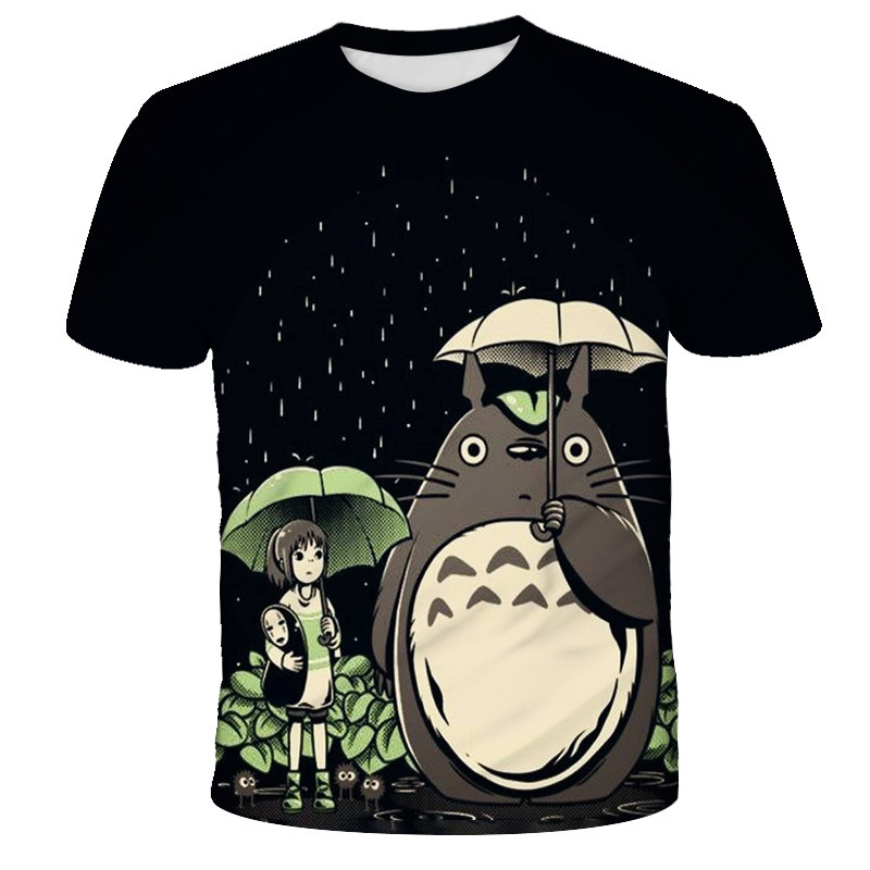 Καλοκαιρινό κλασικό totoro μπλουζάκι Anime με Print Men Fashion Casual Kawaii Cartoon γραφικά μπλουζάκια Ενδιαφέρον μπλουζάκι harajuku