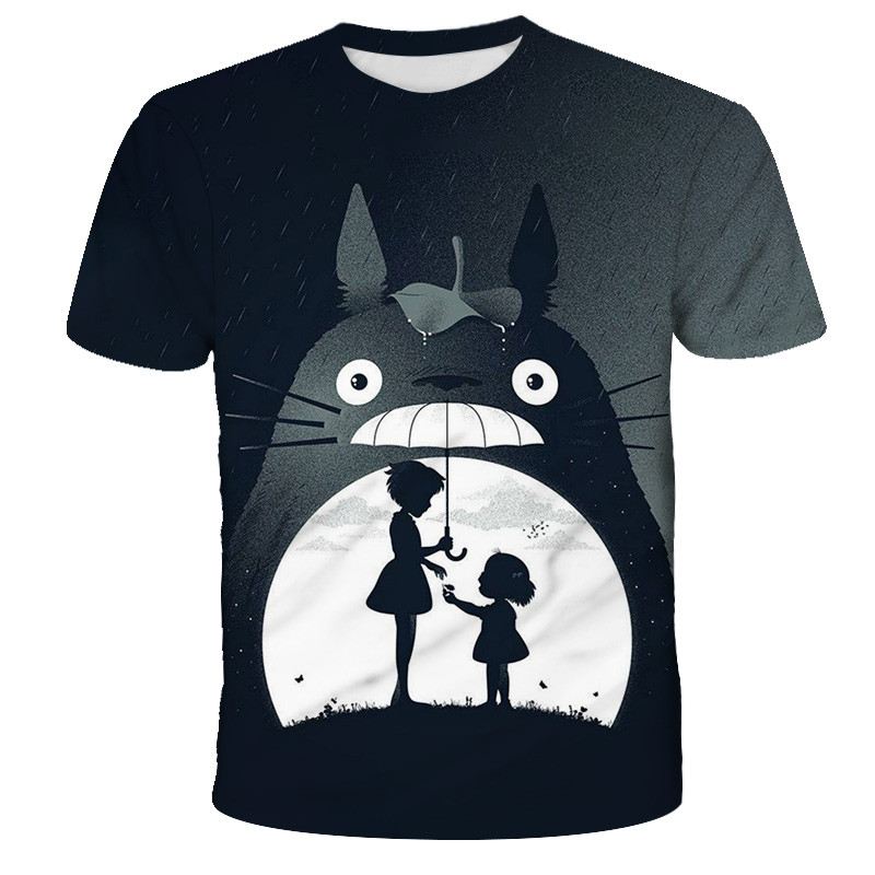 Καλοκαιρινό κλασικό totoro μπλουζάκι Anime με Print Men Fashion Casual Kawaii Cartoon γραφικά μπλουζάκια Ενδιαφέρον μπλουζάκι harajuku