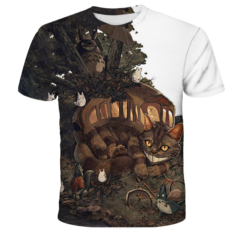 Καλοκαιρινό κλασικό totoro μπλουζάκι Anime με Print Men Fashion Casual Kawaii Cartoon γραφικά μπλουζάκια Ενδιαφέρον μπλουζάκι harajuku