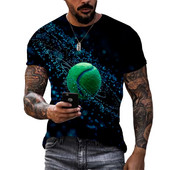 Μοντέρνος αγώνας τένις I Love Sports Unisex Ανδρικά μπλουζάκια casual 3D print μοτίβο χιπ χοπ Harajuku με στρογγυλή λαιμόκοψη κοντομάνικο μπλουζάκι