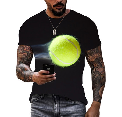 Μοντέρνος αγώνας τένις I Love Sports Unisex Ανδρικά μπλουζάκια casual 3D print μοτίβο χιπ χοπ Harajuku με στρογγυλή λαιμόκοψη κοντομάνικο μπλουζάκι