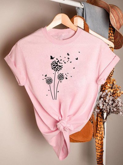 Butterfly Cartoon Sweet 90ndate trükitud lühikeste varrukatega rõivad vabaaja särgid naiste suve T-mood Naiste riided Graafilised T-särgid