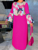 Didelio dydžio 5XL VONDA vasarinė maxi suknelė, moteriška ilgomis rankovėmis, vintažinis kratinys, spausdinta „Vestido“ laisvalaikio kuprinė, moteriška vakarėlio chalatai