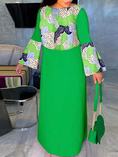 Didelio dydžio 5XL VONDA vasarinė maxi suknelė, moteriška ilgomis rankovėmis, vintažinis kratinys, spausdinta „Vestido“ laisvalaikio kuprinė, moteriška vakarėlio chalatai