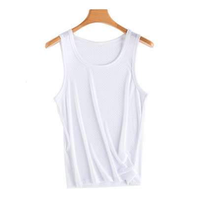 Meeste Ice Silk Tankid Aluspesu Meeste Alussärk läbipaistvad särgid Meeste kehakujuline maadlus Fitness Võrgustikku hingavad särgid