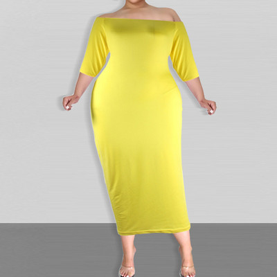 Viena vārda apkakle vienkrāsaina puspiedurknēm pavasara rudens sieviešu apģērbi biroja dāmu piena zīda auduma džemperis Liela izmēra midi kleita