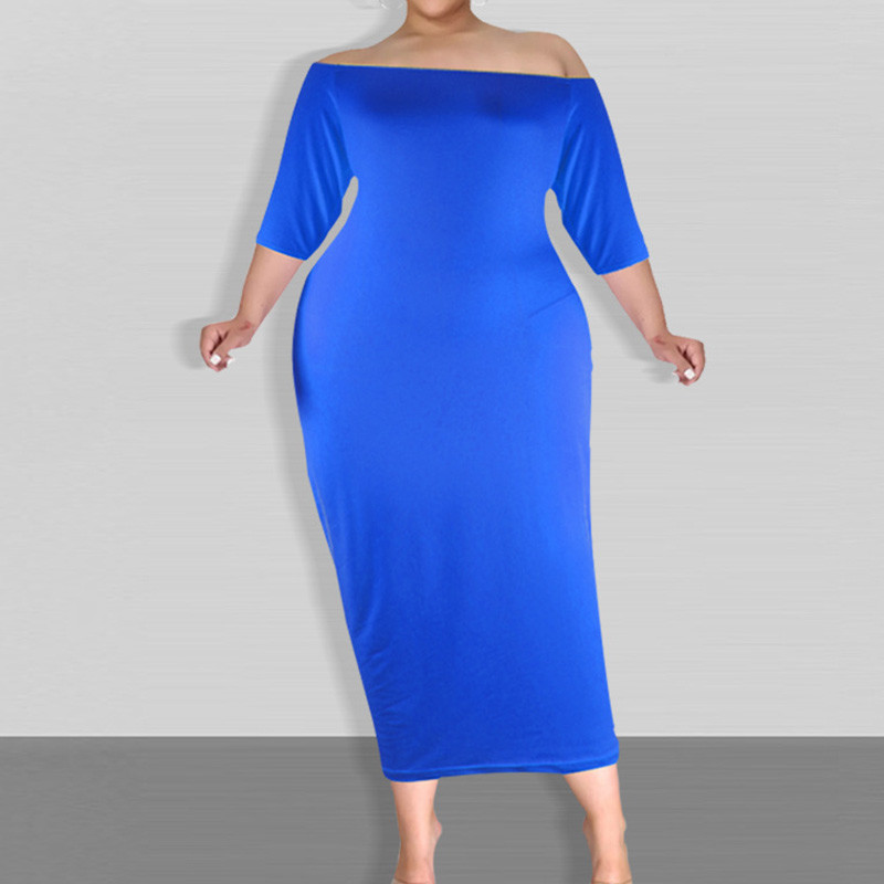 Viena vārda apkakle vienkrāsaina puspiedurknēm pavasara rudens sieviešu apģērbi biroja dāmu piena zīda auduma džemperis Liela izmēra midi kleita