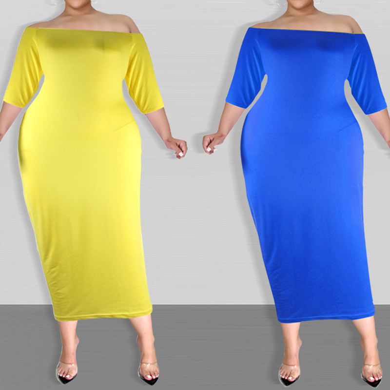 Viena vārda apkakle vienkrāsaina puspiedurknēm pavasara rudens sieviešu apģērbi biroja dāmu piena zīda auduma džemperis Liela izmēra midi kleita