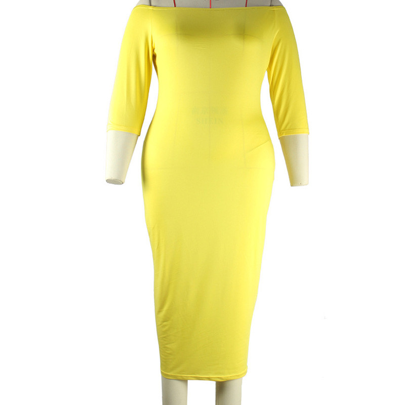 Viena vārda apkakle vienkrāsaina puspiedurknēm pavasara rudens sieviešu apģērbi biroja dāmu piena zīda auduma džemperis Liela izmēra midi kleita