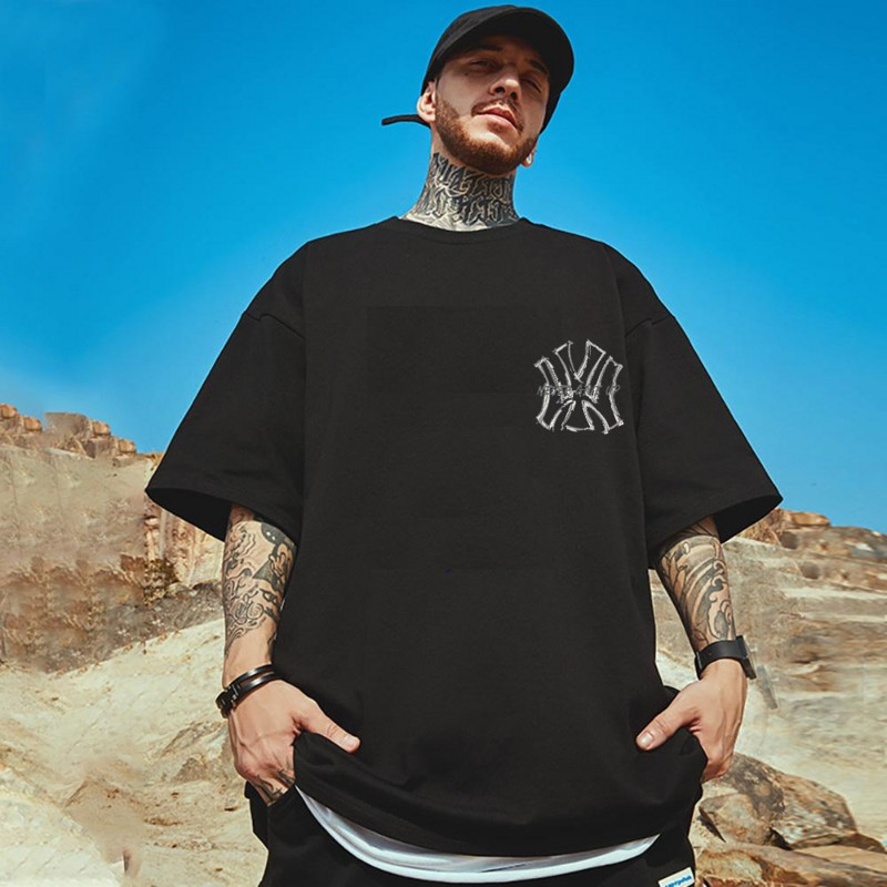 Vīriešu t-krekls ar īsām piedurknēm New York Yankees NY T krekls vīriešiem 100℅ kokvilnas T-krekls ar apdruku Luksusa zīmola Graphic Mode Bezmaksas piegāde