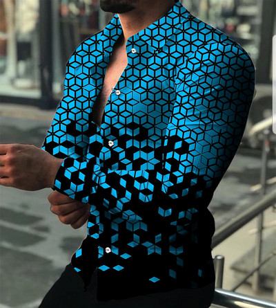 2022-es divat férfi szalagavató gyémánt csillagos égbolt tervező luxus kardigán társasági férfi hajtóka gombos ing alkalmi tavaszi ősz