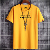 Nyári férfi póló Párok Férfi póló Slim Fit rövid ujjú Férfi póló Férfi Divat Betű Ruhák Kényelmes Napi ruha