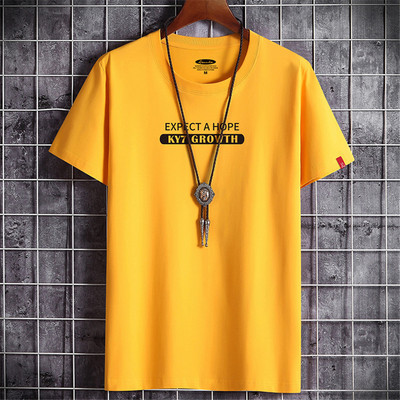 Nyári férfi póló Párok Férfi póló Slim Fit rövid ujjú Férfi póló Férfi Divat Betű Ruhák Kényelmes Napi ruha