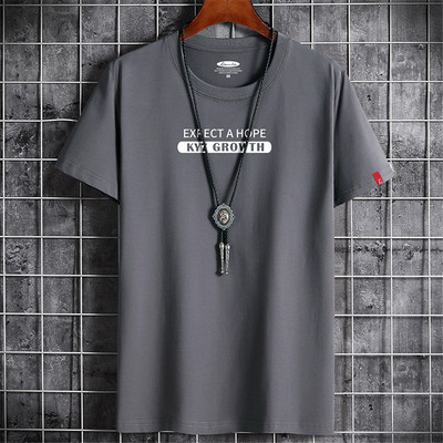 Nyári férfi póló Párok Férfi póló Slim Fit rövid ujjú Férfi póló Férfi Divat Betű Ruhák Kényelmes Napi ruha