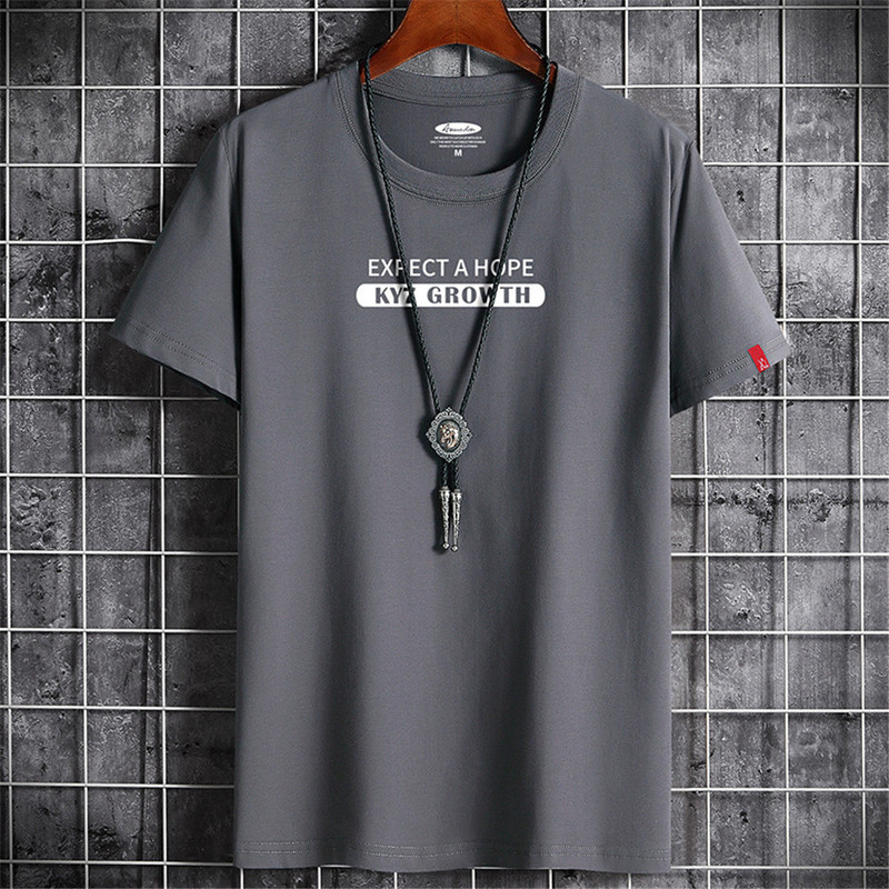 Nyári férfi póló Párok Férfi póló Slim Fit rövid ujjú Férfi póló Férfi Divat Betű Ruhák Kényelmes Napi ruha