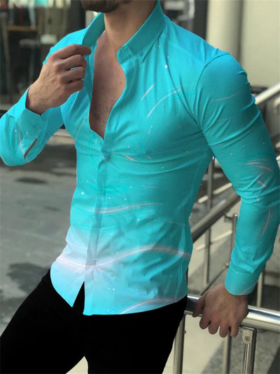 2023. gada vīriešu svinīgā ballītes krekls Augstas kvalitātes materiāls Plaids Atloks Zils Violets Zaļš Sarkans Āra Ielu modes dizainere Jauns