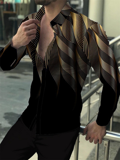 2023. gada vīriešu svinīgā ballītes krekls Augstas kvalitātes materiāls Plaids Atloks Zils Violets Zaļš Sarkans Āra Ielu modes dizainere Jauns