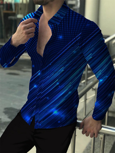 2023. gada vīriešu svinīgā ballītes krekls Augstas kvalitātes materiāls Plaids Atloks Zils Violets Zaļš Sarkans Āra Ielu modes dizainere Jauns