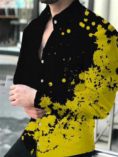 2023. gada vīriešu svinīgā ballītes krekls Augstas kvalitātes materiāls Plaids Atloks Zils Violets Zaļš Sarkans Āra Ielu modes dizainere Jauns