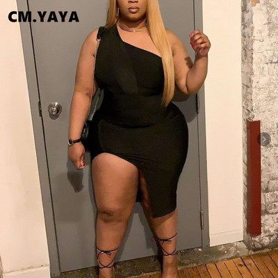 Lemon Gina sieviešu lielizmēra kleita, masīva, asimetriska viena pleca kleita, šauri Bodycon Vestidos, modes seksīgi kluba apģērbi vasarā