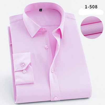 DAVYDAISY 8xl 7xl Vīriešu krekls ar garām piedurknēm vīrieša biznesa krekli sarža balts dzeltens krekls Zīmols Svinīgi krekli Mīksts DS275