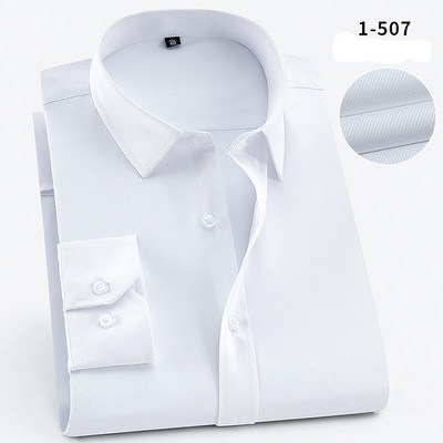 DAVYDAISY 8xl 7xl Vīriešu krekls ar garām piedurknēm vīrieša biznesa krekli sarža balts dzeltens krekls Zīmols Svinīgi krekli Mīksts DS275