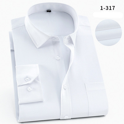 DAVYDAISY 8xl 7xl Vīriešu krekls ar garām piedurknēm vīrieša biznesa krekli sarža balts dzeltens krekls Zīmols Svinīgi krekli Mīksts DS275