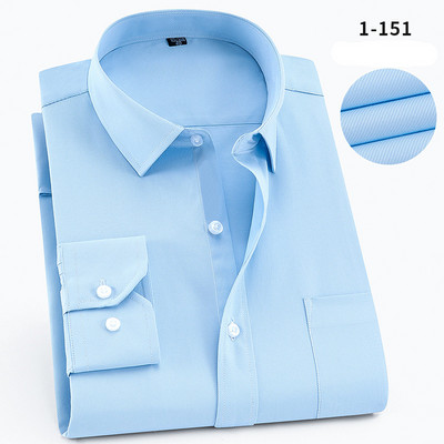 DAVYDAISY 8xl 7xl Vīriešu krekls ar garām piedurknēm vīrieša biznesa krekli sarža balts dzeltens krekls Zīmols Svinīgi krekli Mīksts DS275