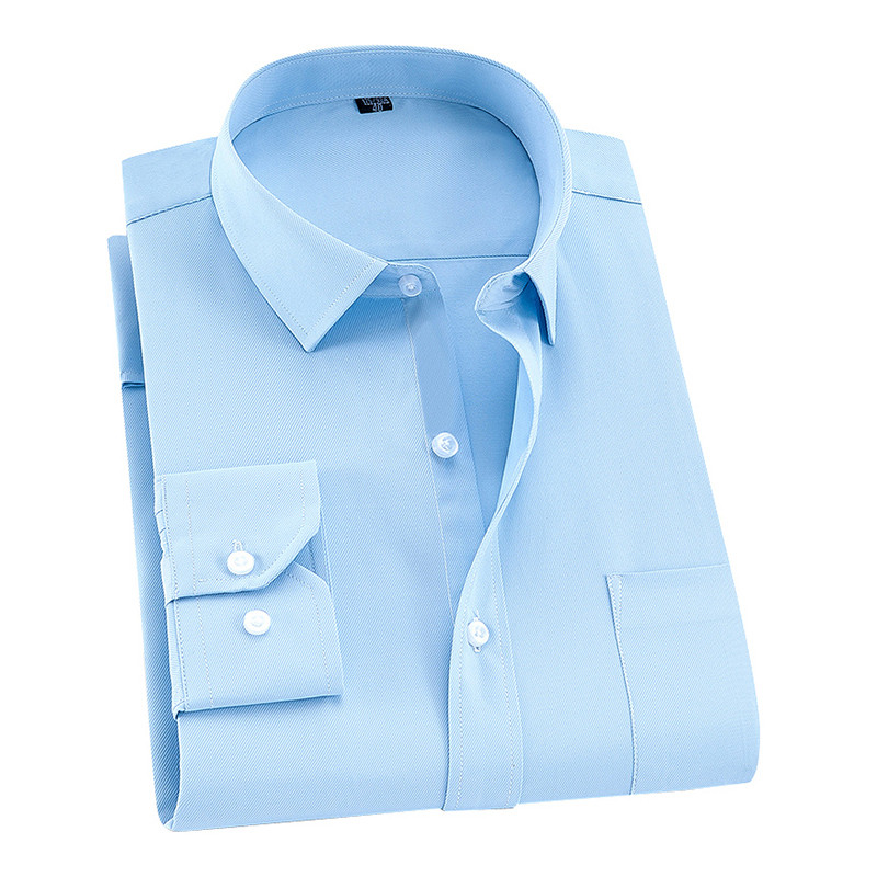 DAVYDAISY 8xl 7xl Vīriešu krekls ar garām piedurknēm vīrieša biznesa krekli sarža balts dzeltens krekls Zīmols Svinīgi krekli Mīksts DS275