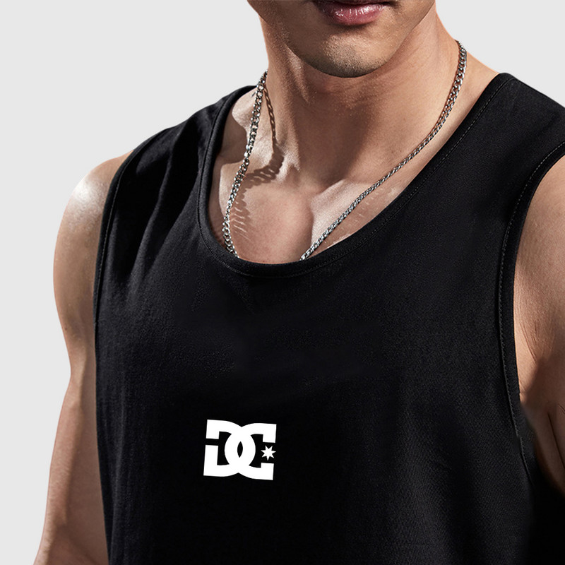 Vīriešu vasaras modes elpojošs, ātri žūstošs sporta zāle fitnesa veste ikdienas muskuļu T-krekls bez piedurknēm zīmola apģērbs