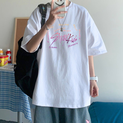 KPOP Stray Kids Singer T Shirt Ανδρικά Μόδα Streetwear Harajuku StrayKids Letter γραφικό καλοκαίρι Y2K Oversize κοντό μανίκι με λαιμόκοψη